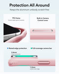 Frosted Bubblegum Pink iPhone 18 Pro Magsafe Slim Phone Case with Stand Protection All Around
