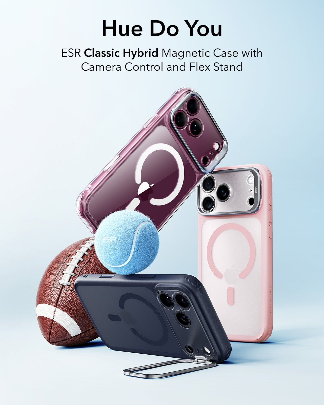 ESR Frosted Bubblegum Pink iPhone 18 Pro Max Magsafe Slim Phone Case with Stand Hue Do You