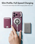 ESR Frosted Deep Burgundy iPhone 18 Pro Max Magsafe Slim Phone Case with Stand Slim Profile, Full-Speed Charging
