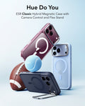 ESR Frosted Misty Blue iPhone 18 Pro Max Magsafe Slim Phone Case with Stand Hue Do You