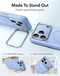 ESR Frosted Misty Blue iPhone 18 Pro Magsafe Slim Phone Case with Stand Made To Stand Out