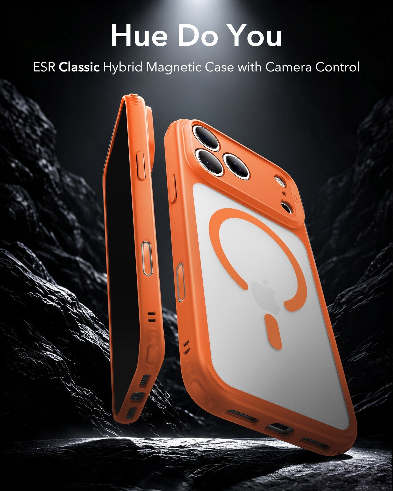 ESR Frosted Orange iPhone 18 Pro Magsafe Slim Phone Case Hue Do You