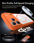 ESR Frosted Orange iPhone 18 Pro Max Magsafe Slim Phone Case Slim Profile, Full-Speed Charging