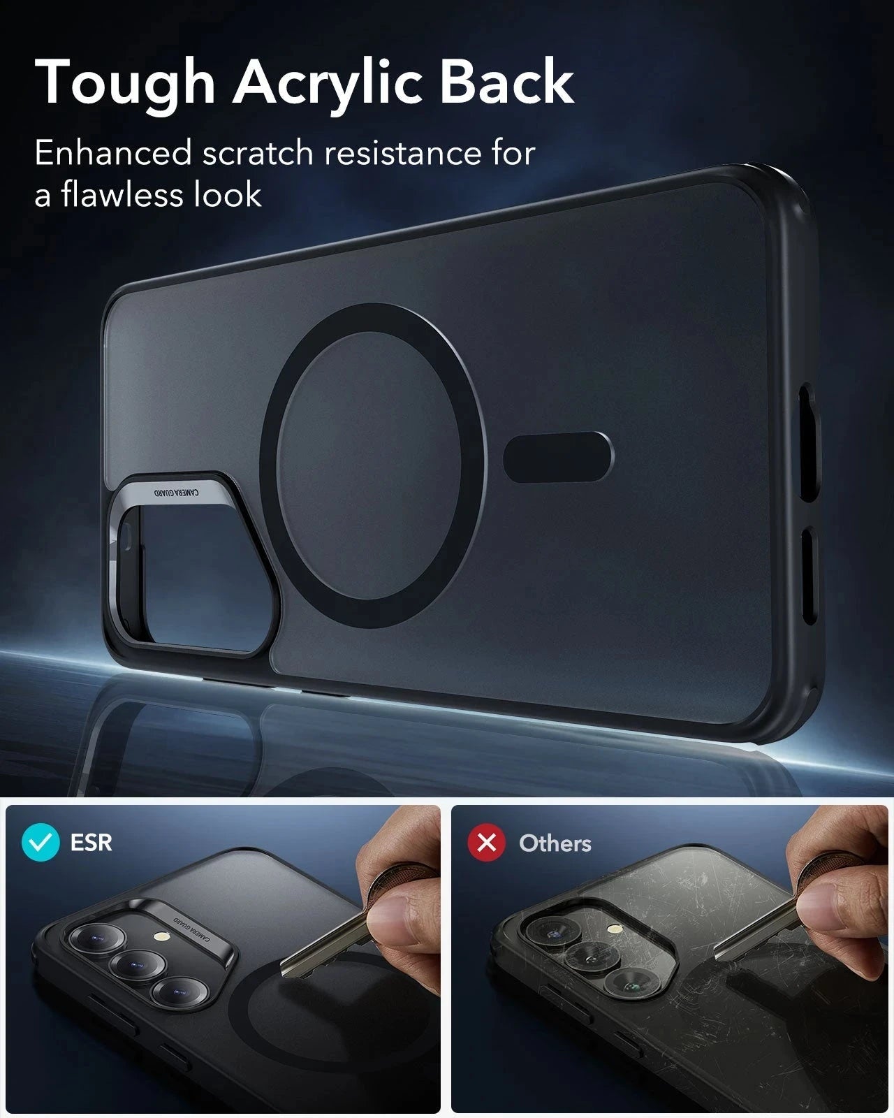 Galaxy S25+ HaloLock Classic Hybrid Case - Frosted Black