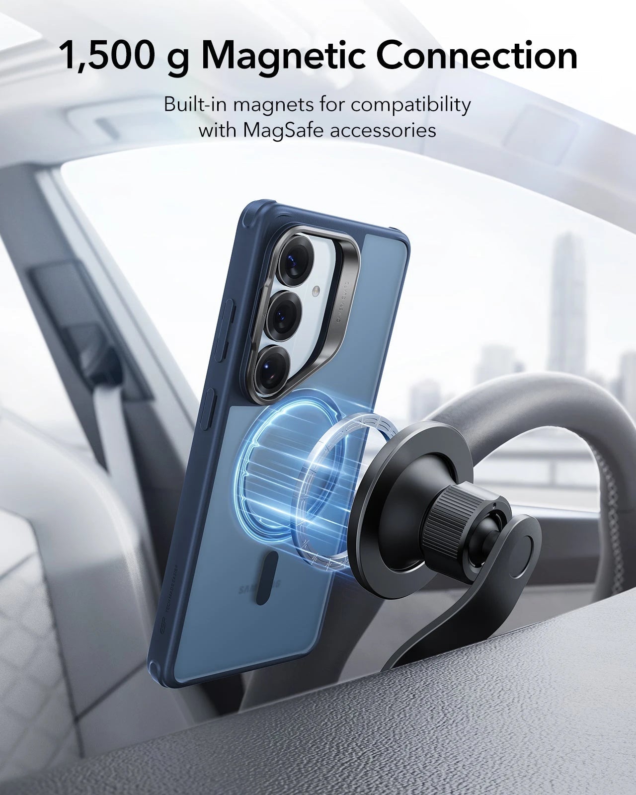 ESR Samsung Galaxy S26 Ultra Classic Hybrid Magsafe Case with Stand Frosted Blue 1500g Magnetic Connection