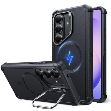 Samsung Galaxy S26 Cyber Tough Magsafe Case with Stand Black