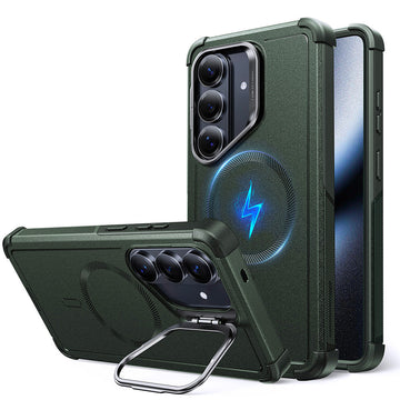 Samsung Galaxy S26 Cyber Tough Magsafe Case with Stand Olive Green