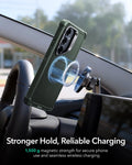ESR Samsung Galaxy S26 Cyber Tough Magsafe Case with Stand Olive Green Stronger Hold Reliable Charging