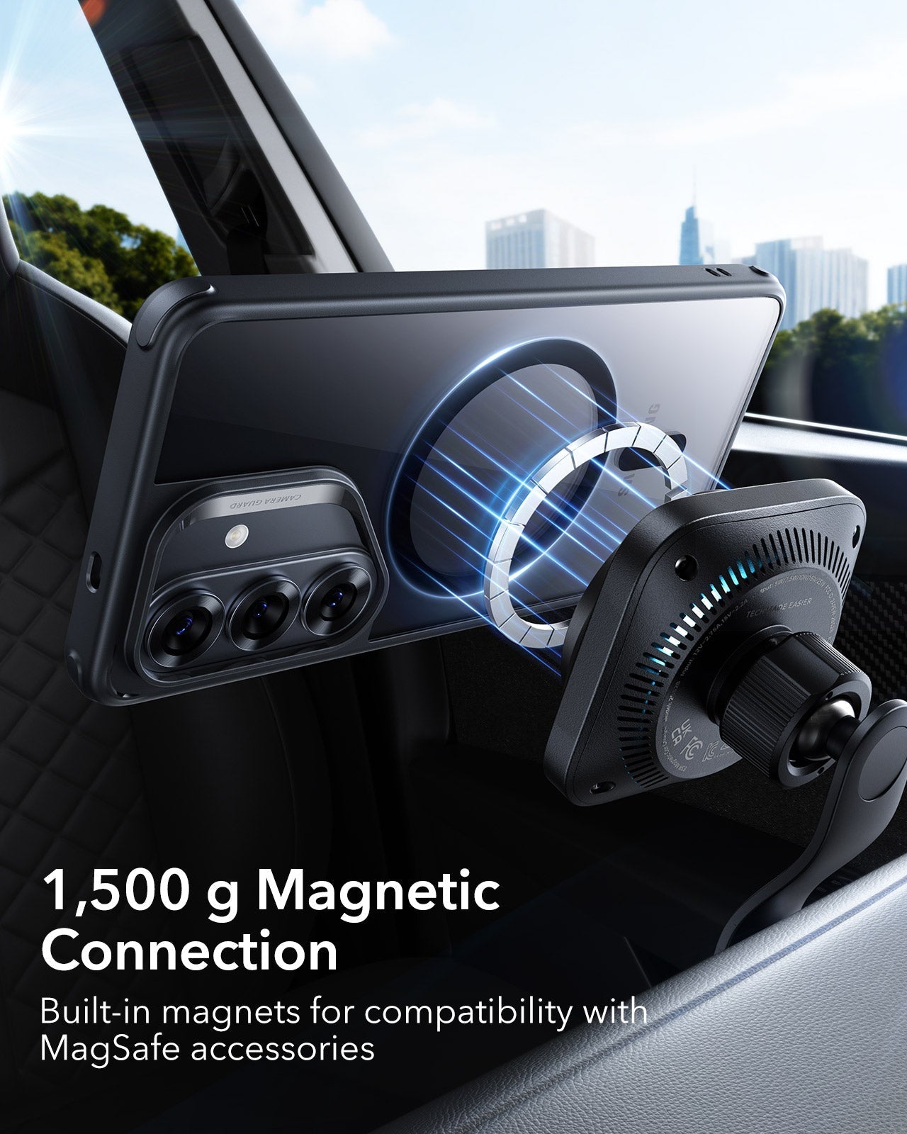 Samsung Galaxy S26 Plus Classic Hybrid Magsafe Case Clear Black 1500g Magnetic Connection