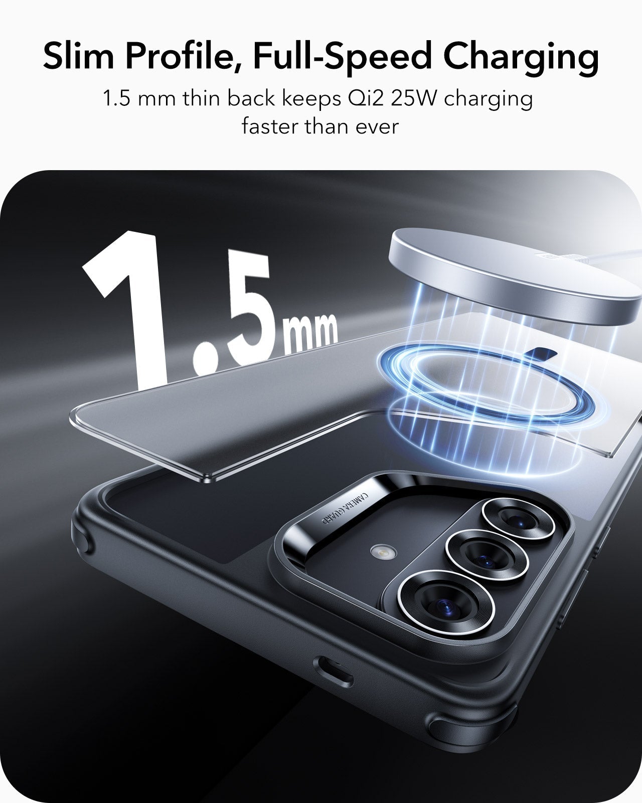 Samsung Galaxy S26 Plus Classic Hybrid Magsafe Case Frosted Black Slim Profile Full Speed Charging