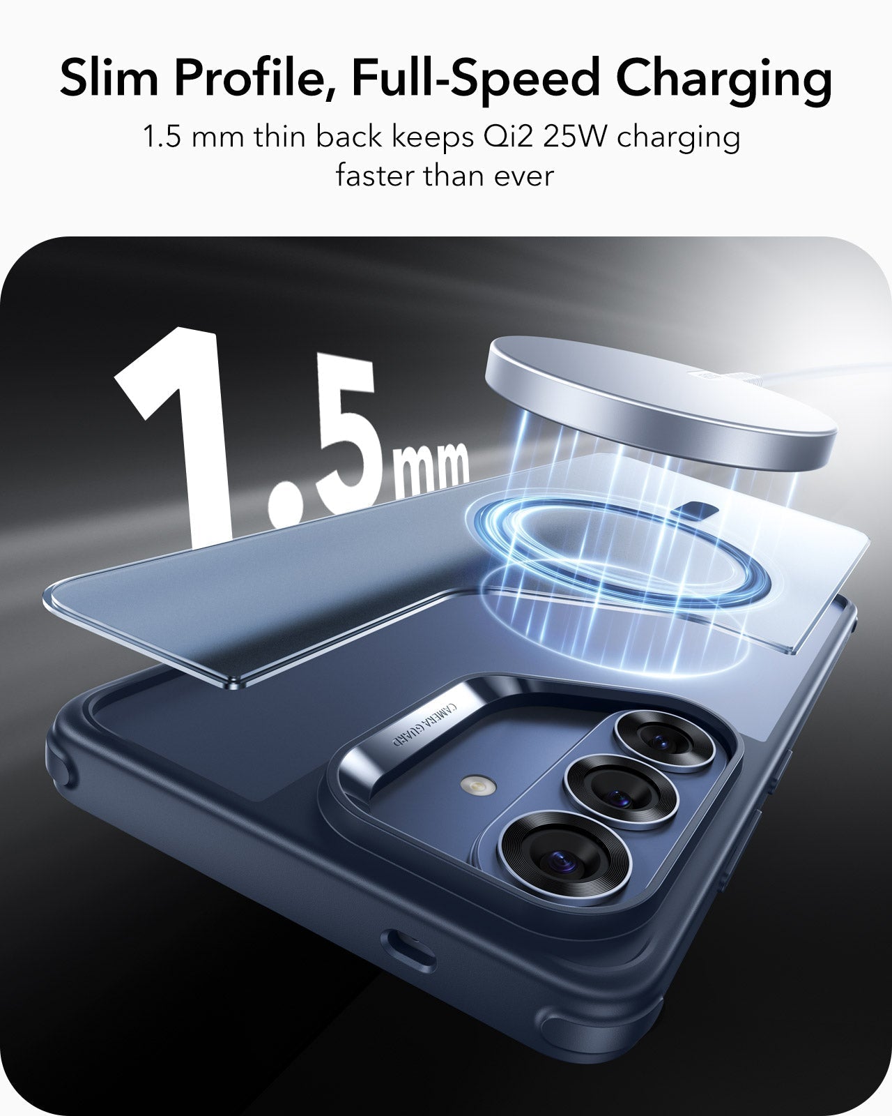 Samsung Galaxy S26 Plus Classic Hybrid Magsafe Case Frosted Blue Slim Profile Full Speed Charging