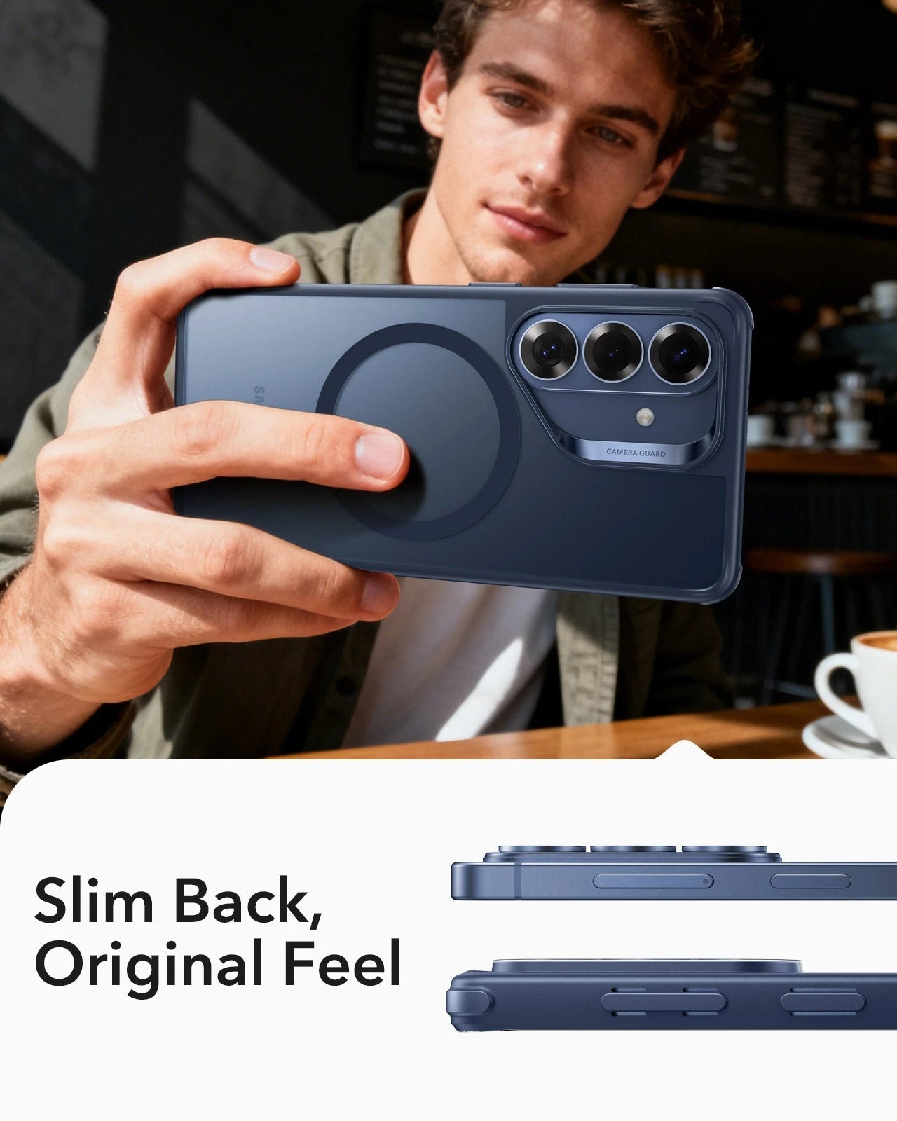 Samsung Galaxy S26 Plus Classic Hybrid Magsafe Case Frosted Blue Slim Back Original Feel