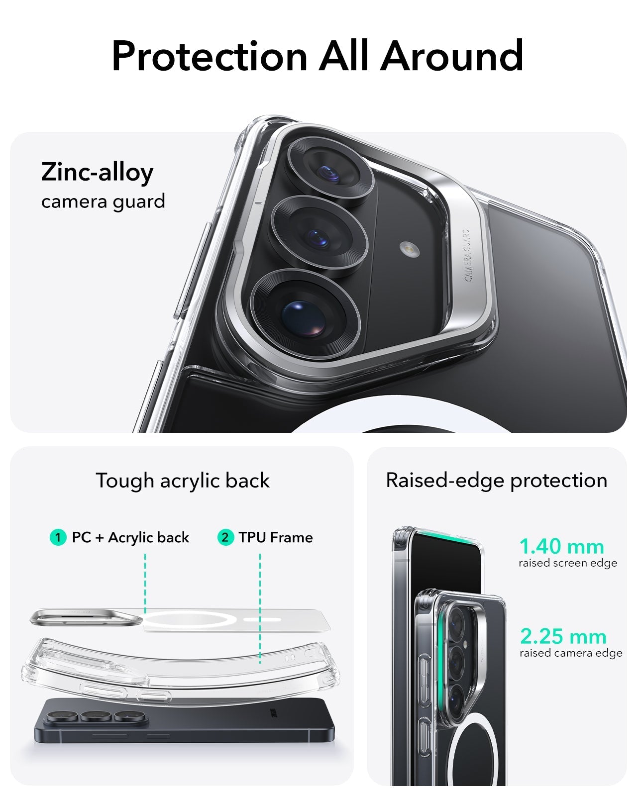 ESR Samsung Galaxy S26 Plus Classic Hybrid Magsafe Case with Stand Clear Protection All Around