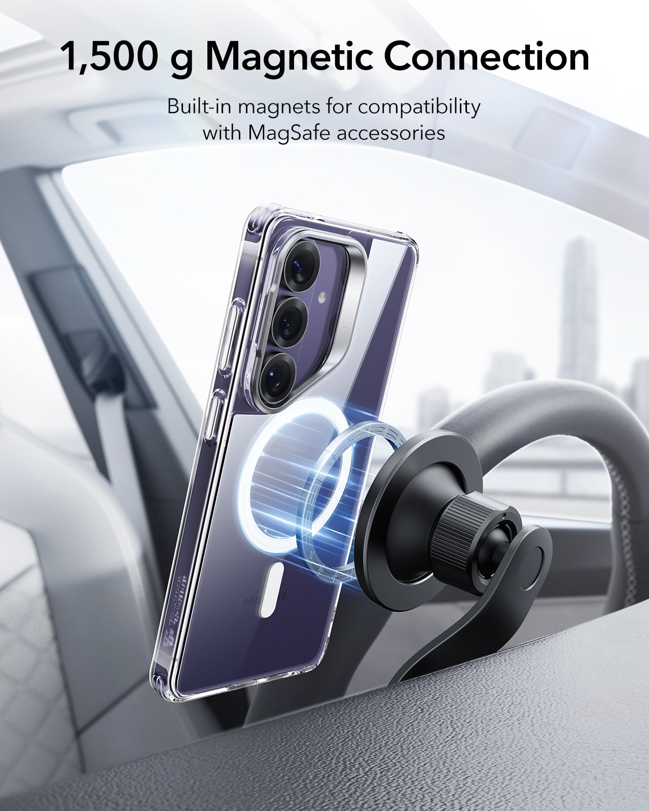 ESR Samsung Galaxy S26 Plus Classic Hybrid Magsafe Case with Stand Clear 1500g Magnetic Connection