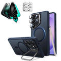Galaxy S26 Ultra Classic Hybrid Magsafe Case with Stand and Armorite Privacy Screen Protector Set Frosted Blue