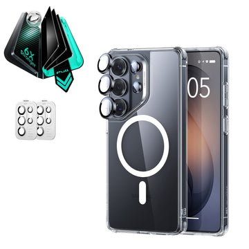 Galaxy S26 Ultra Bundle Classic Hybrid Magnetic Case and Armorite® Privacy Screen Protector - Clear