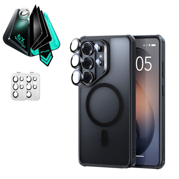 Galaxy S26 Ultra Classic Hybrid Magsafe Case and Armorite Privacy Screen Protector Bundle Frosted Black