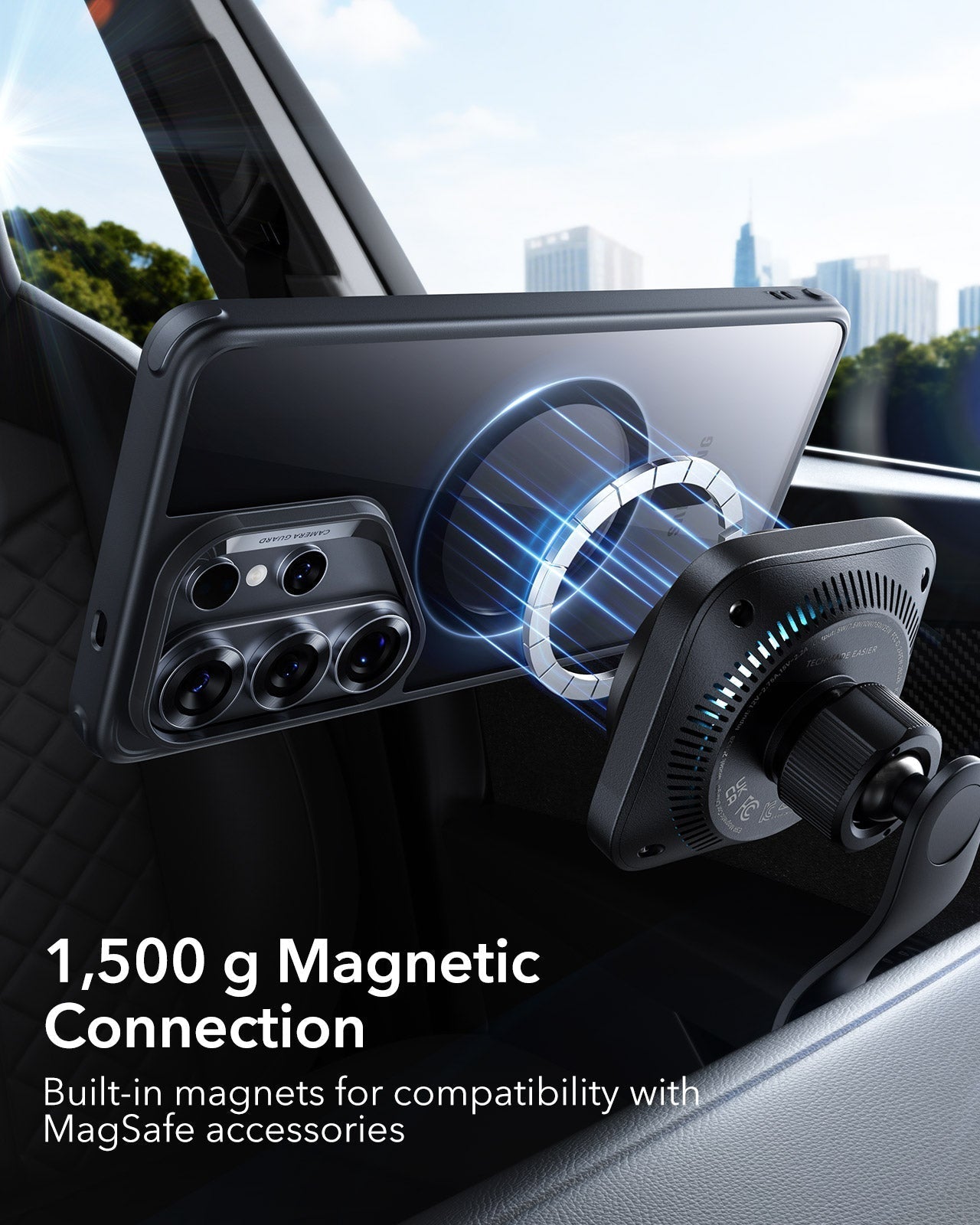 Samsung Galaxy S26 Ultra Classic Hybrid Magsafe Case Clear Black 1500g Magnetic Connection