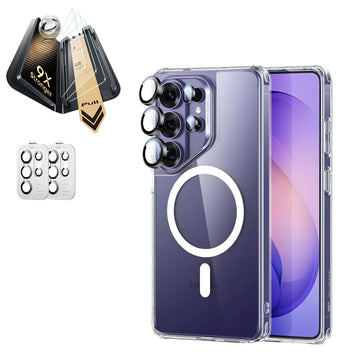 Galaxy S26 Ultra Classic Hybrid Magsafe Case and Corning Glass Screen Protector Set Clear