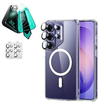 Galaxy S26 Ultra Classic Hybrid Magsafe Case and Armorite Screen Protector Bundle Clear