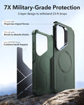 ESR Samsung Galaxy S26 Ultra Cyber Tough Magsafe Case with Stand Olive Green 7X Military Grade Protection