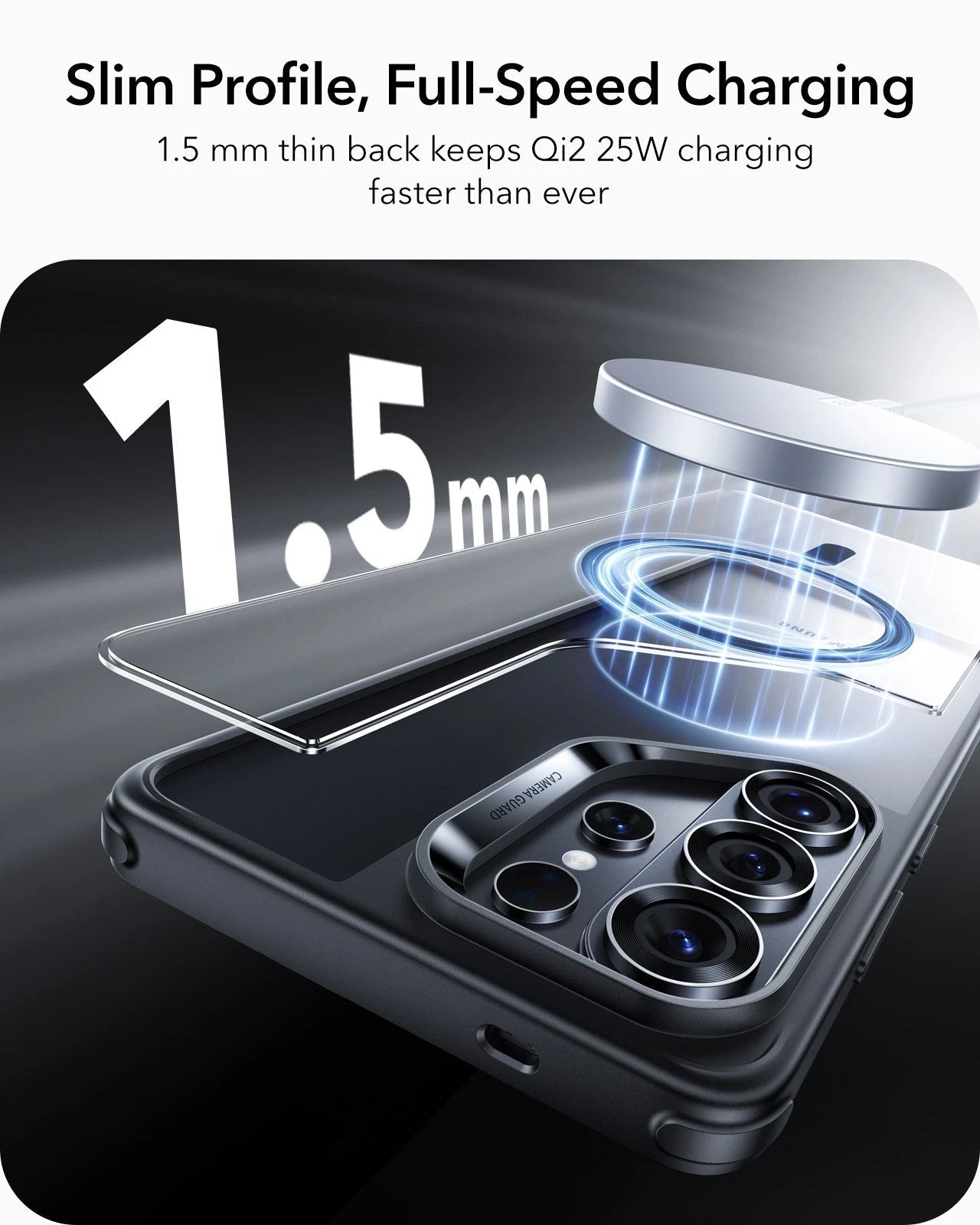 Samsung Galaxy S26 Ultra Classic Hybrid Magsafe Case Clear Black Slim Profile Full Speed Charging