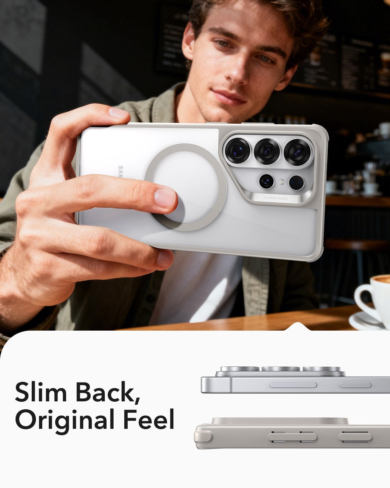 Samsung Galaxy S26 Ultra Classic Hybrid Magsafe Case Clear Grey Slim Back Original Feel