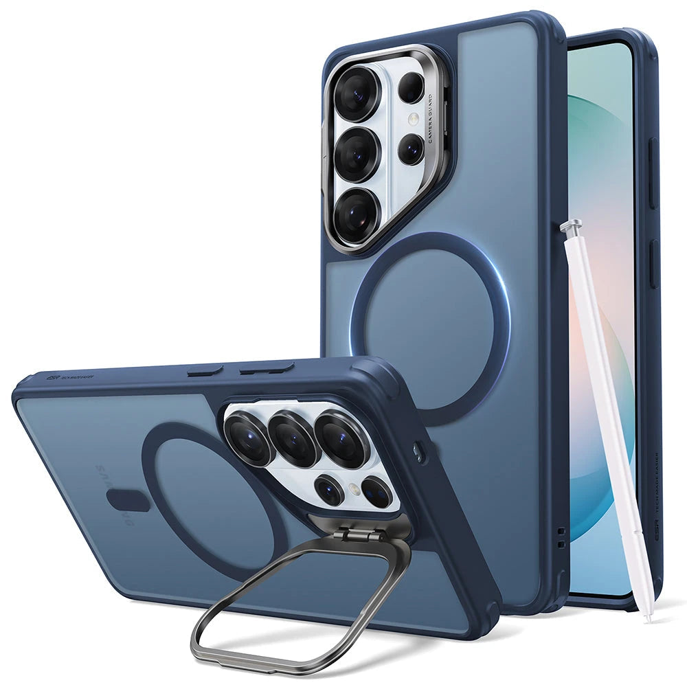 Samsung Galaxy S26 Ultra Classic Hybrid Magsafe Case with Stand Frosted Blue