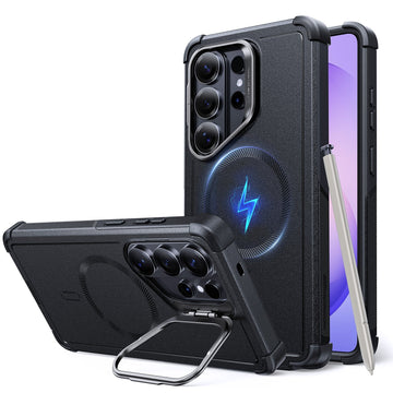 Samsung Galaxy S26 Ultra Cyber Tough Magsafe Case with Stand Black