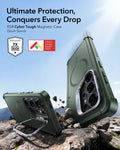 ESR Samsung Galaxy S26 Ultra Cyber Tough Magsafe Case with Stand Olive Green Ultimate Protection Conquers Every Drop