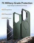 ESR Samsung Galaxy S26 Ultra Cyber Tough Magsafe Case with Stand Olive Green 7X Military Grade Protection
