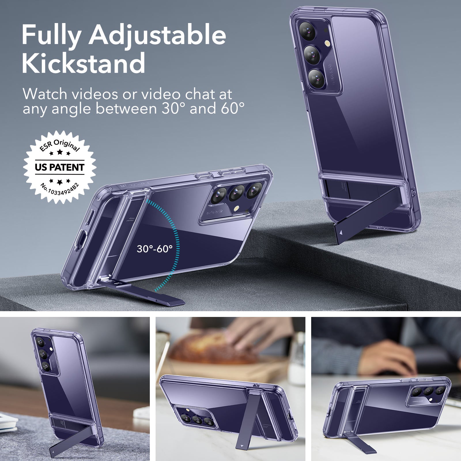 Galaxy S24 Plus Boost Kickstand Case - Clear Purple ESR ESR