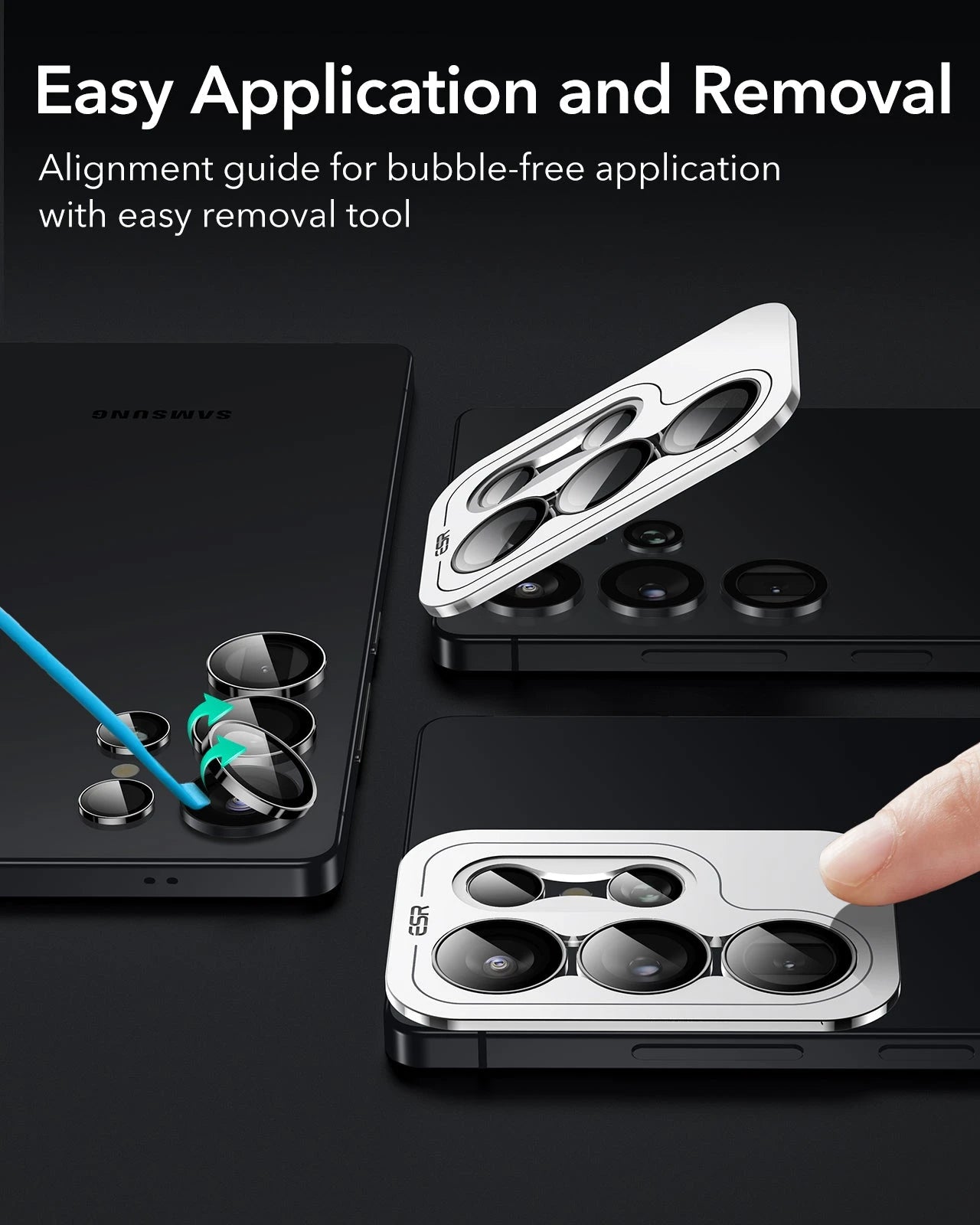 Galaxy S25 Ultra Armorite Screen and Camera Lens Protection Bundle - 3 Pack + 2 Sets ESR ESR