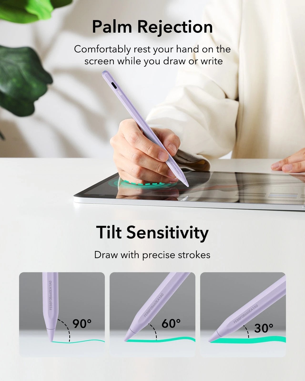 Geo Digital Pencil with Built-in Find My - Purple ESR ESR