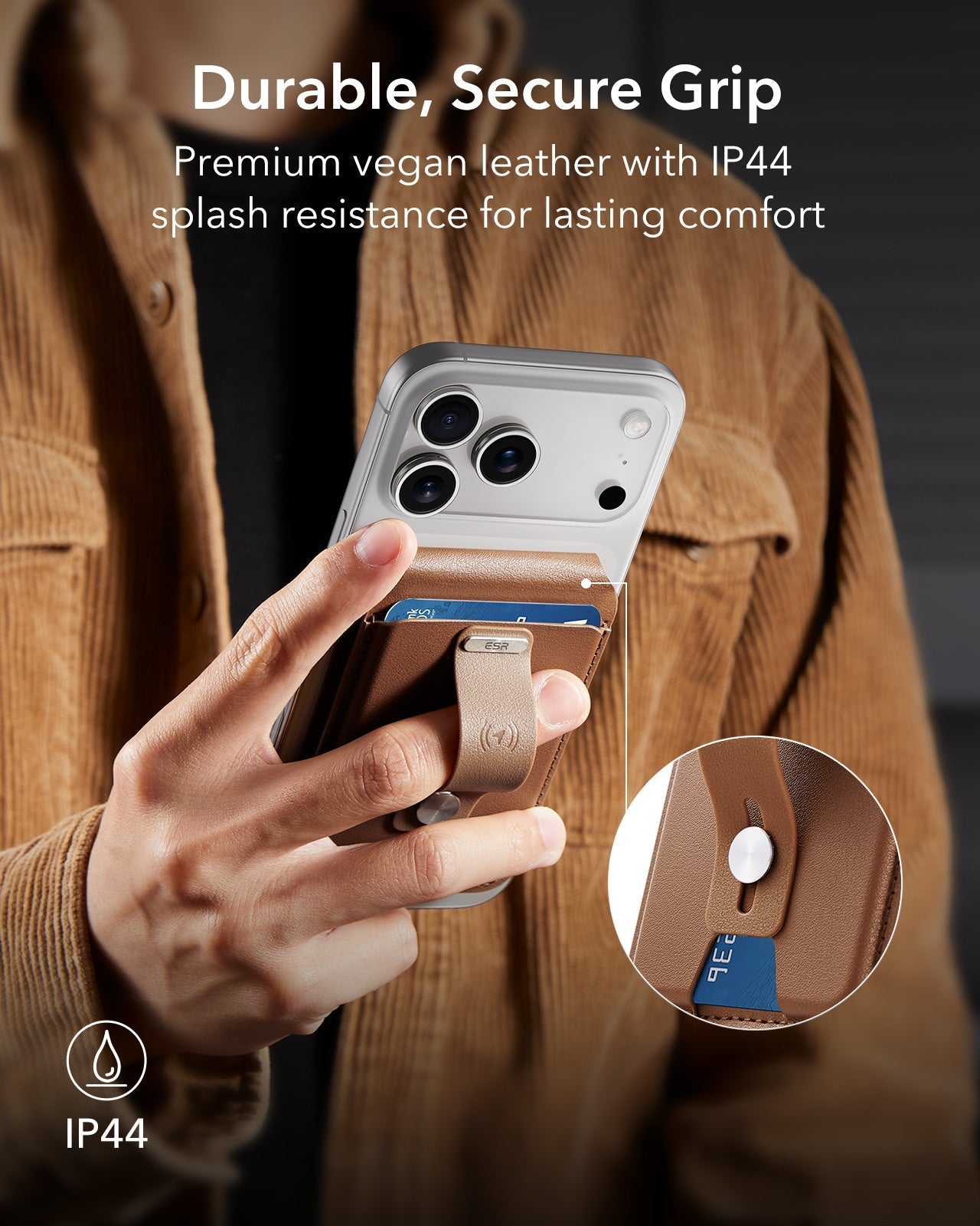 Geo Magnetic Wallet Stand (Grip) - Caramel Brown ESR ESR