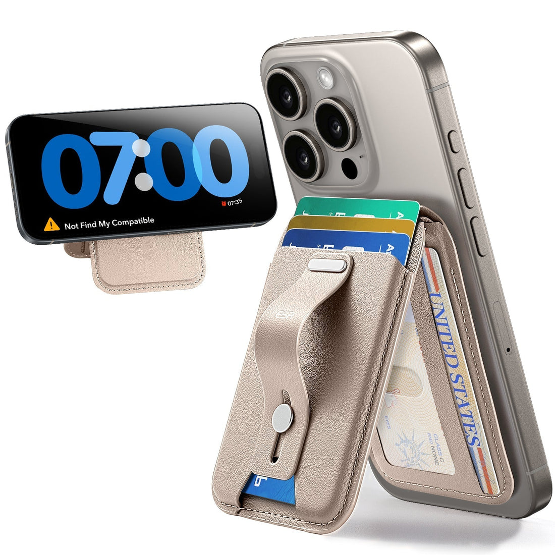 Grip Wallet Stand (HaloLock) - Desert Titanium ESR ESR