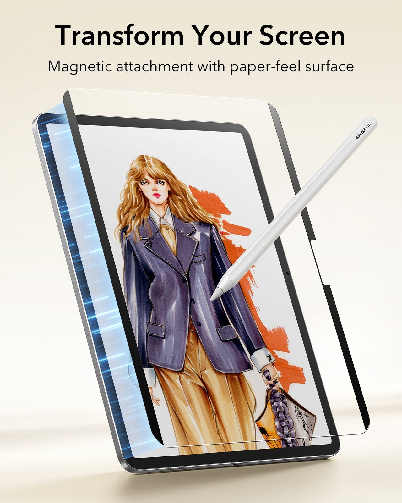 Blue Flex iPad Air 11 Keyboard Case, 7X Magnetic Paper-Feel Kit-transform your screen