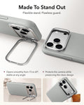 ESR Light Gray Leather iPhone 18 Pro Max Magsafe Case with Stand Made To Stand Out