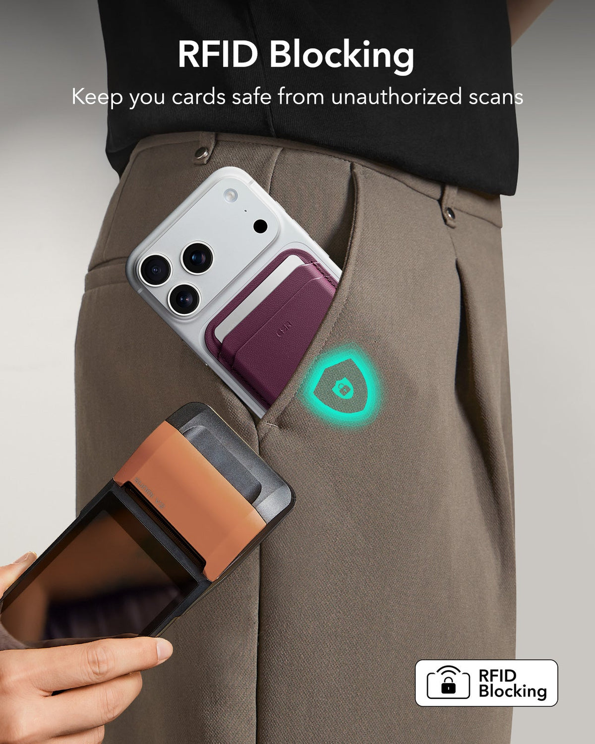 RFID Blocking
Keep you cards safe from unauthorized scans