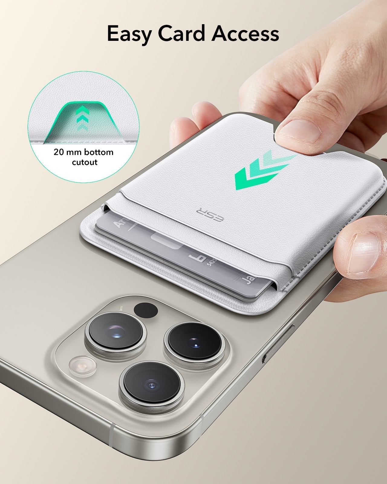 Magnetic Wallet Boost (HaloLock) - White ESR ESR