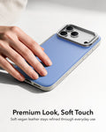 ESR Misty Blue Leather iPhone 18 Pro Max Magsafe Case with Stand Premium Look, Soft Touch
