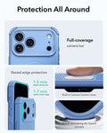 ESR Misty Blue iPhone 18 Pro Case Tough Phone Case with Magsafe Protection All Around