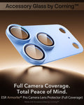 ESR Misty Blue iPhone 18 Pro Corning Glass Camera Lens Protector Full Camera Coverage.  Total Peace of Mind.