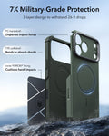ESR Olive Green iPhone 18 Pro Tough Phone Case Magsafe with Stand 7X Military-Grade Protection