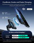 OmniLock Magnetic Car Charger (25W, CryoBoost, Air Vent) - Black ESR ESR