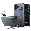 Space Gray iPhone 18 Pro Tough Phone Case Magsafe with Stand