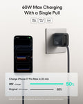 60W Max Charging  With a Single Pull