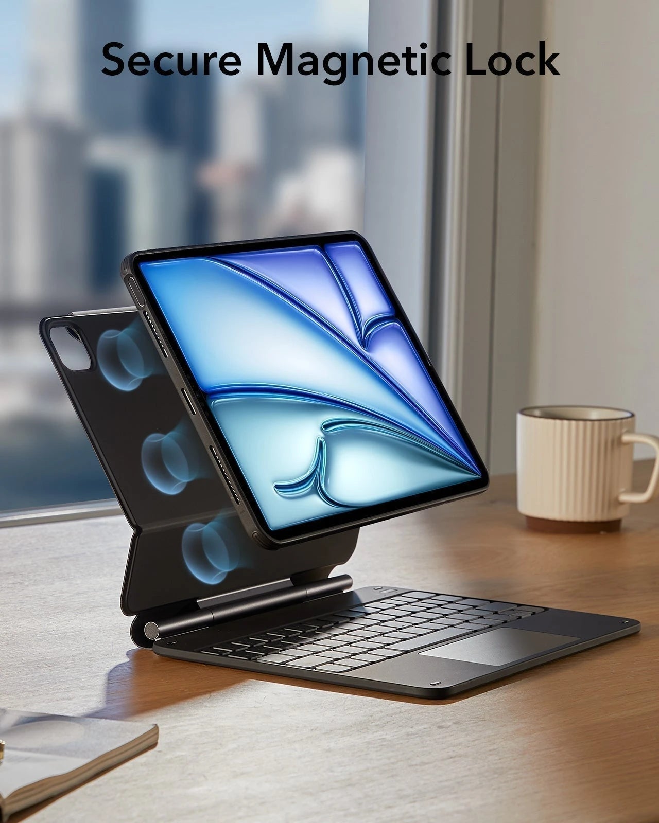 iPad Air 11“ (2025) Rebound Magnetische Tastatur Hülle 360 Pencil Bündel - DE Layout-White ESR ESR