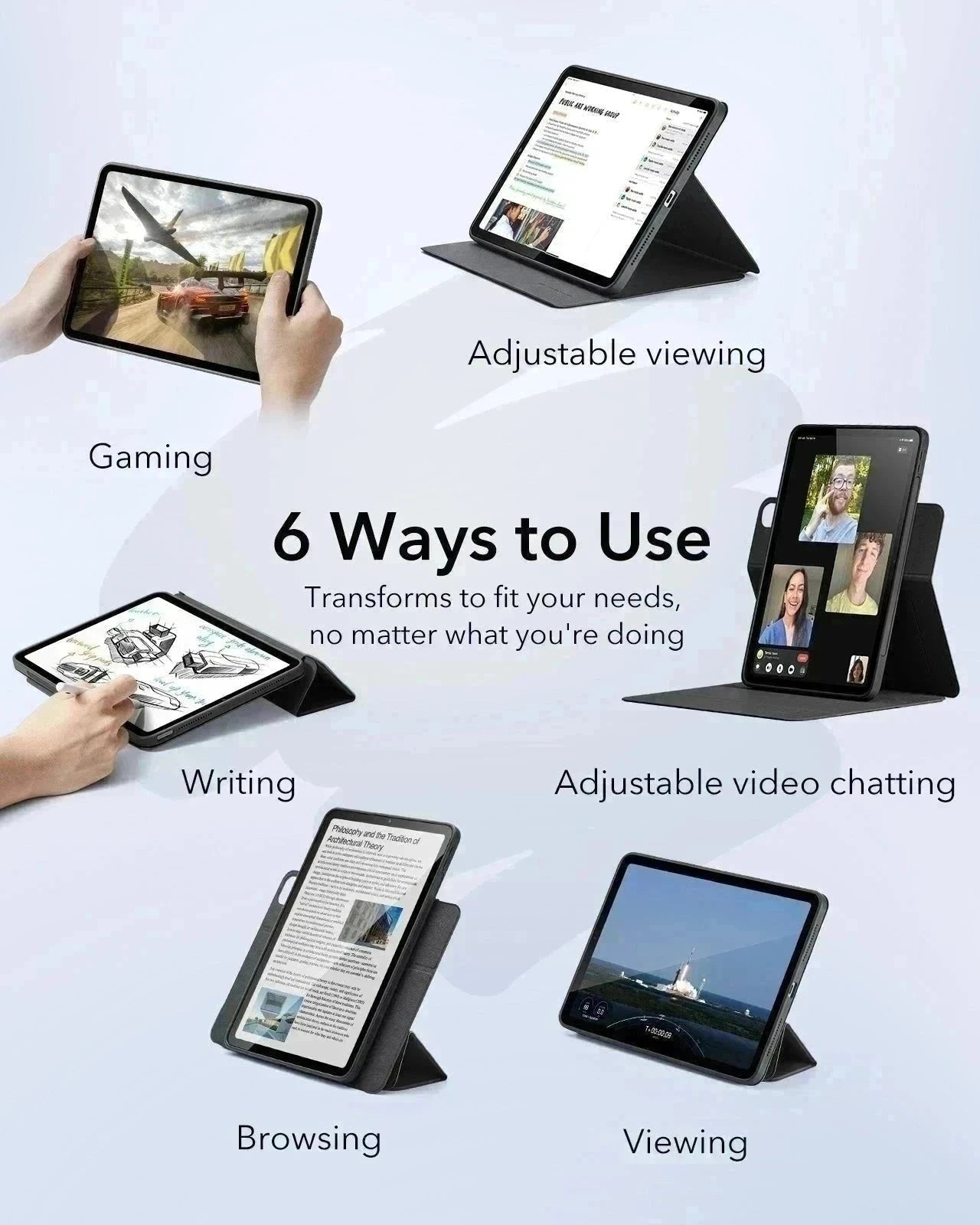 iPad Air 11" (2025) Rebound Hybrid Case 360 - Sky Blue ESR ESR