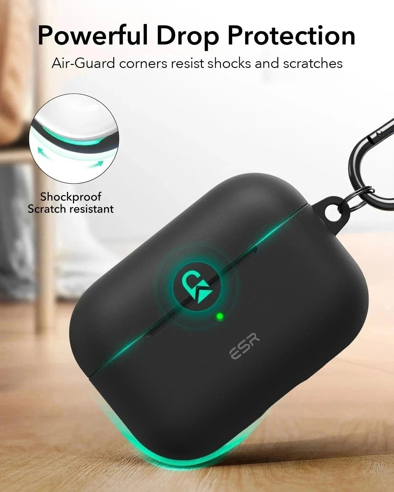 AirPods Pro (2023/2022/2019) Cloud Soft Case (HaloLock) - Black ESR ESR